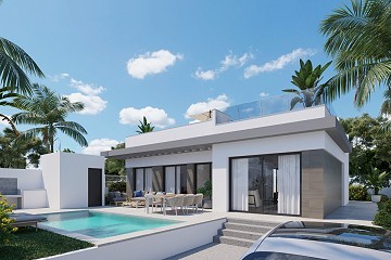 Preciosa villa de nueva construcción de 3 dormitorios y 2 baños con piscina en Polop de la Marina