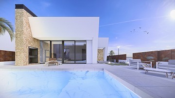 Contemporary 3 bed villas with swimming pool, large solarium and parking